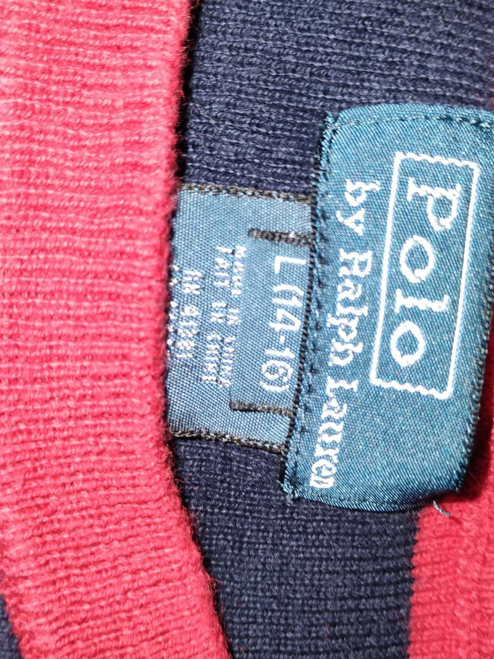 Ralph Lauren Junior's Crewneck Sweater in Navy, Red and Blue